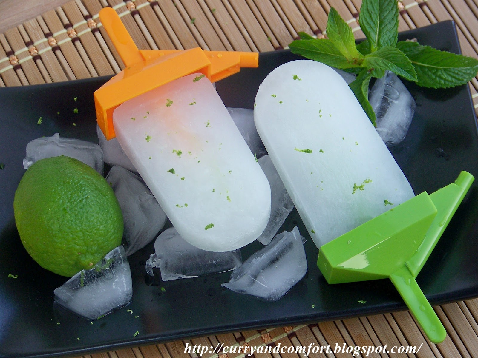 Kitchen Simmer Lime Ginger Mint Popsicles