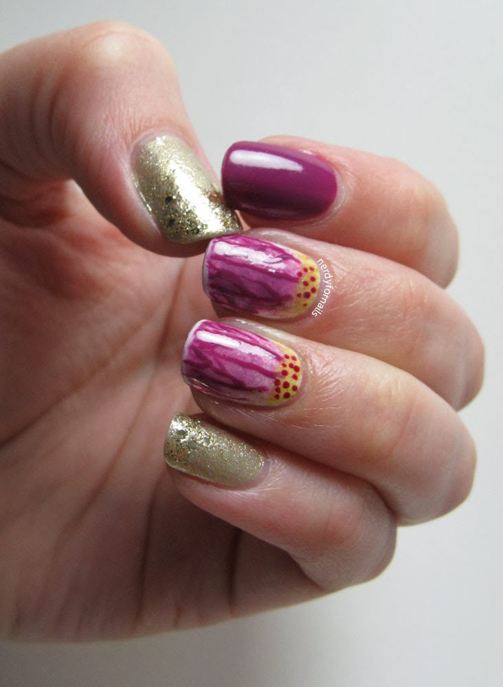 Nerdy for Nails: Radiant Orchid Nail Art