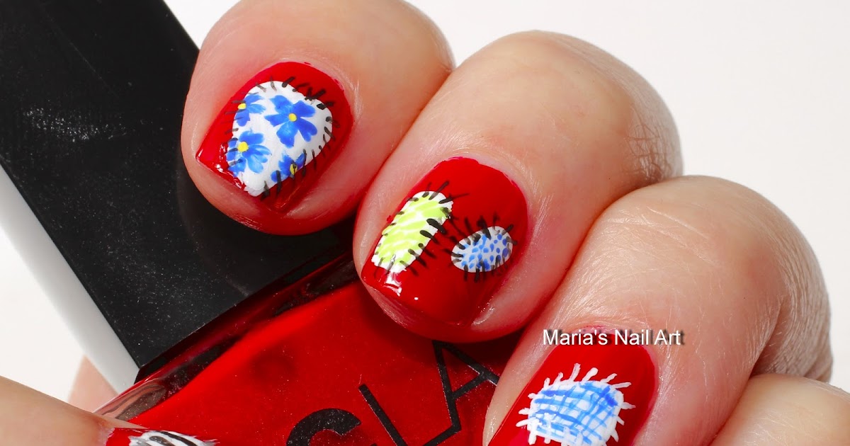 Marias Nail Art and Polish Blog Patches on my nails Artsy Wednesday