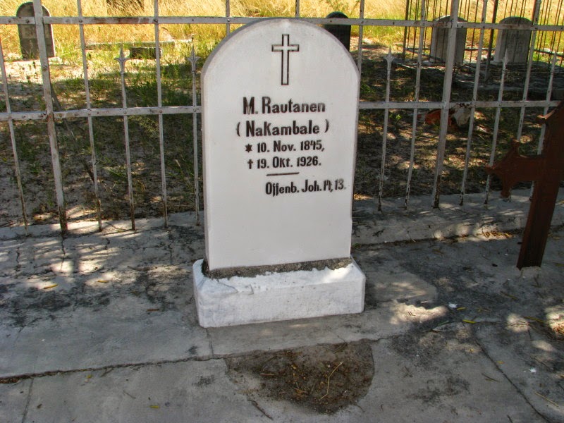 Grave of pioneer Finnish missionary Martin Rautanen in Ovamboland