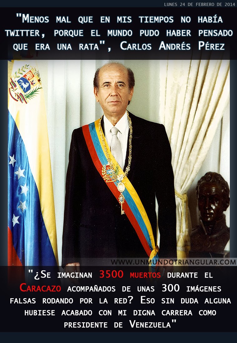 Carlos Andrés Pérez se alegra de que no existiera el Twitter durante el