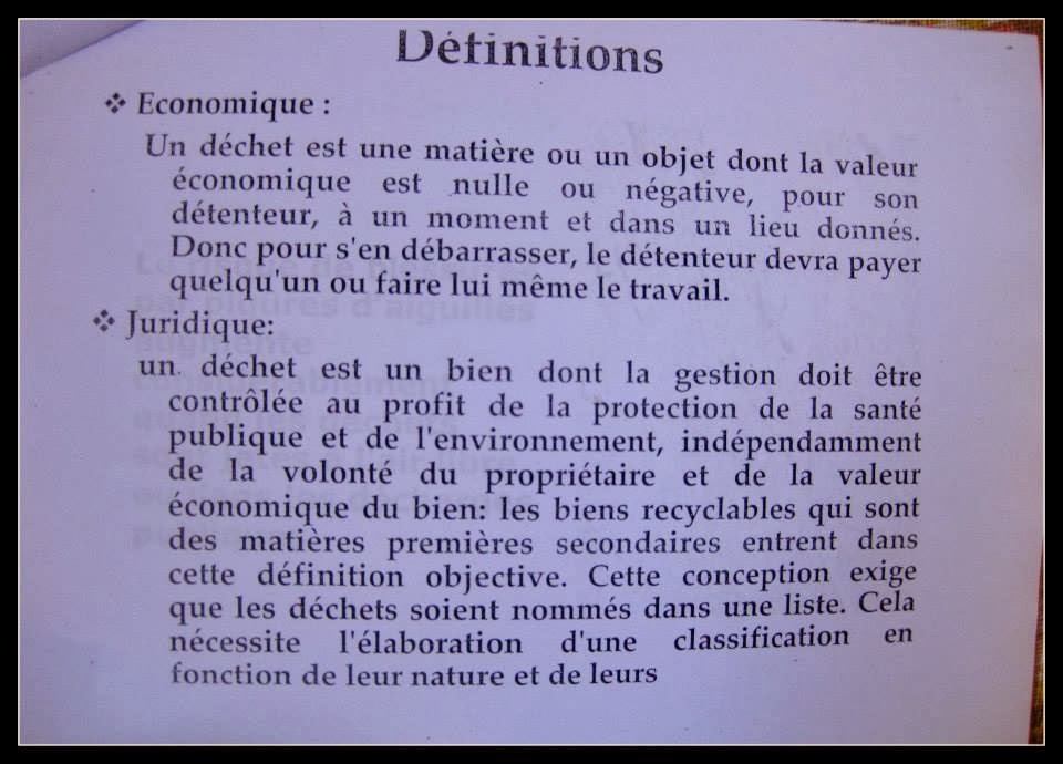 GESTION DES DECHETS