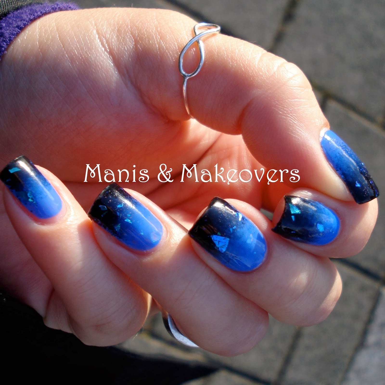 Manis & Makeovers Black to Blue