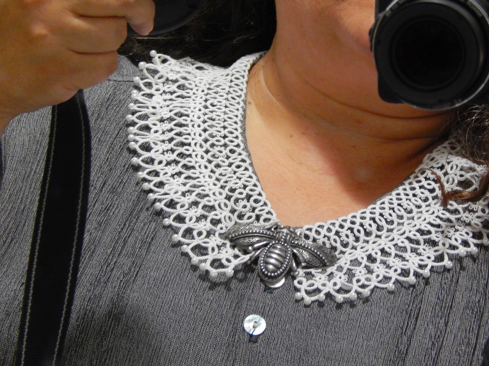 Carollyn's Tatting Blog Frivolite Collar is Finnished