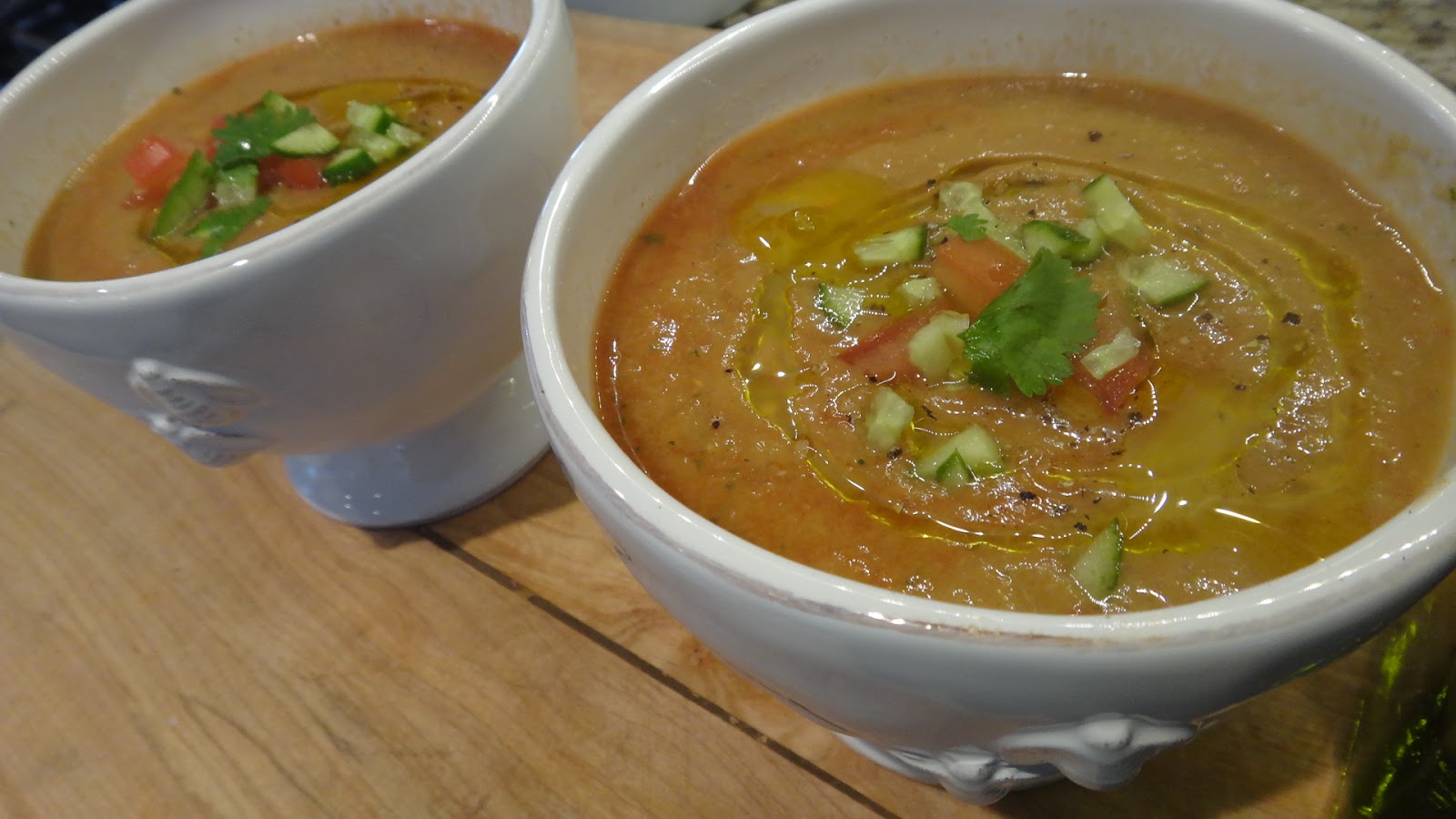 Chilled Vegetable Soup with Olive Oil Drizzle « I WANT TO COOK THAT