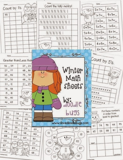 Doodle Bugs Teaching first grade rocks!: Winter Math Review