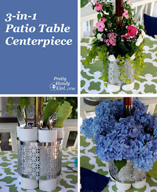 Organize Silverware on your outdoor table with PVC pipe :: OrganizingMadeFun.com