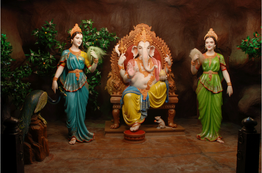 ganesh with riddhi -siddhi | God Wallpapers