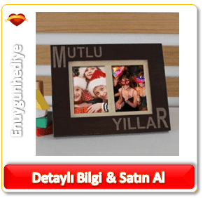 Ahşap Fotoğraf Çerçevesi Mutlu Yıllar Kabartmalı erkeğe hediyeler