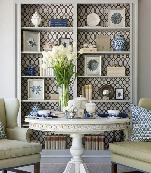 How to update furniture with wallpapers Home Decorating Ideas