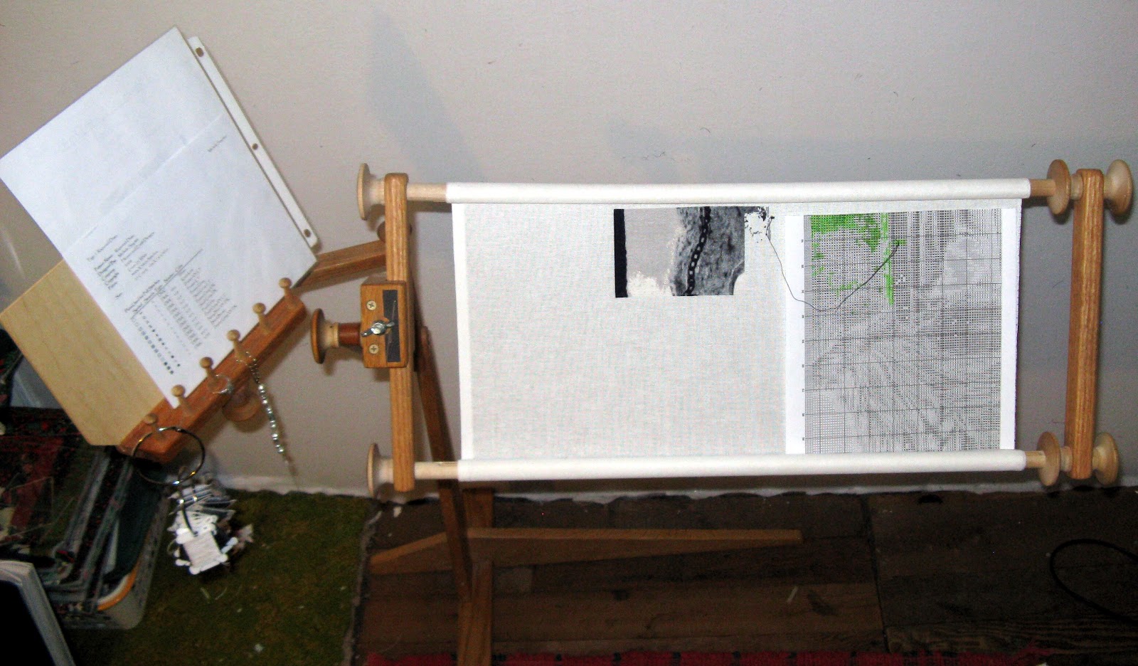 Crossed Stitches Floor Stand and Scroll Frames