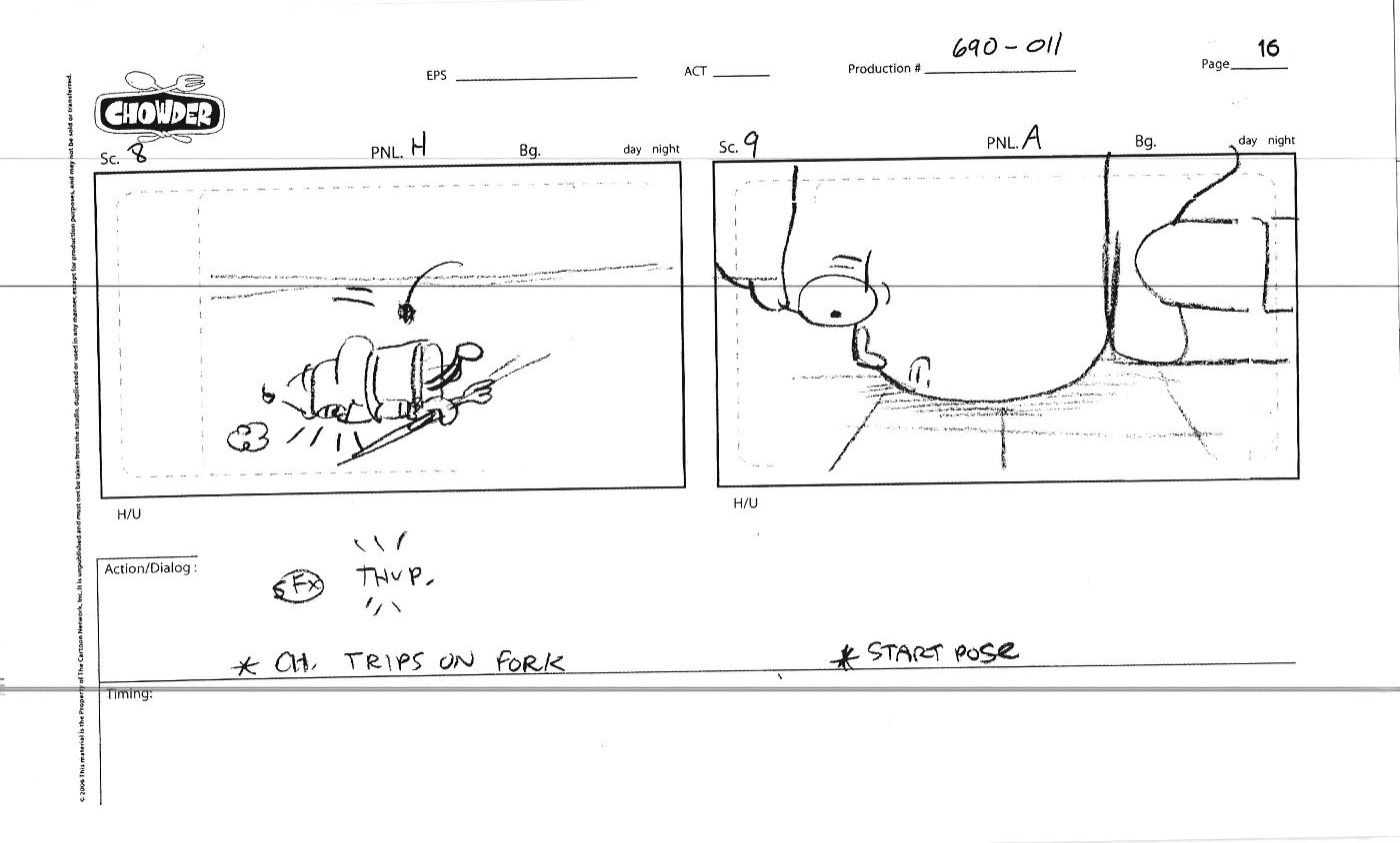 BRETT VARON CHOWDER STORYBOARD "Old Man Thyme" I wrote and