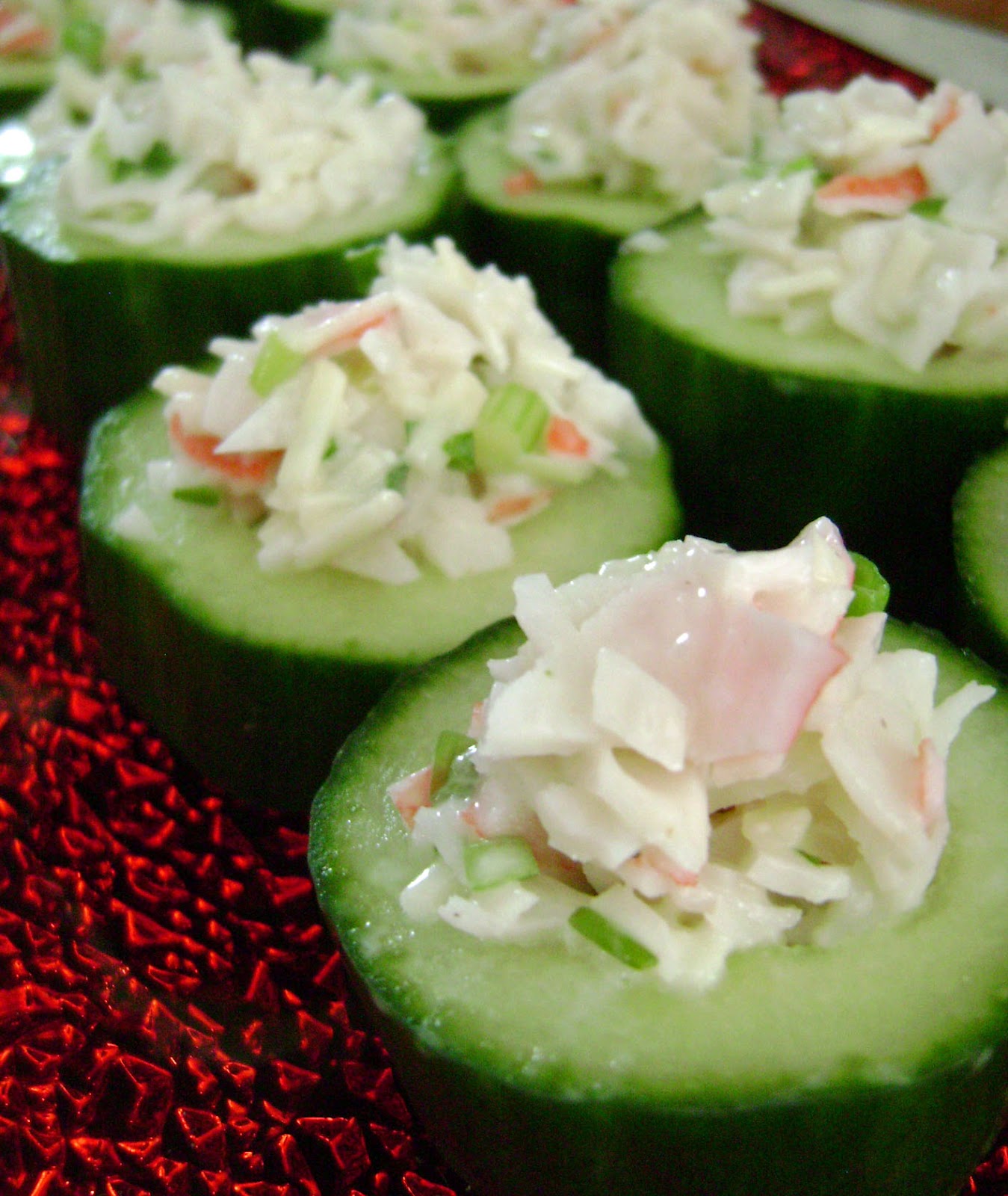 Jo and Sue Cucumber and Crab Bites