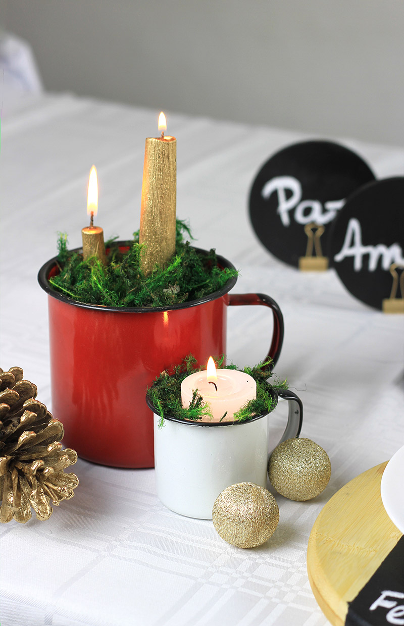 Natal: aprenda aqui como fazer um arranjo baratinho com velas para enfeitar  a sua mesa!  - blog de decoração e tutorial diy