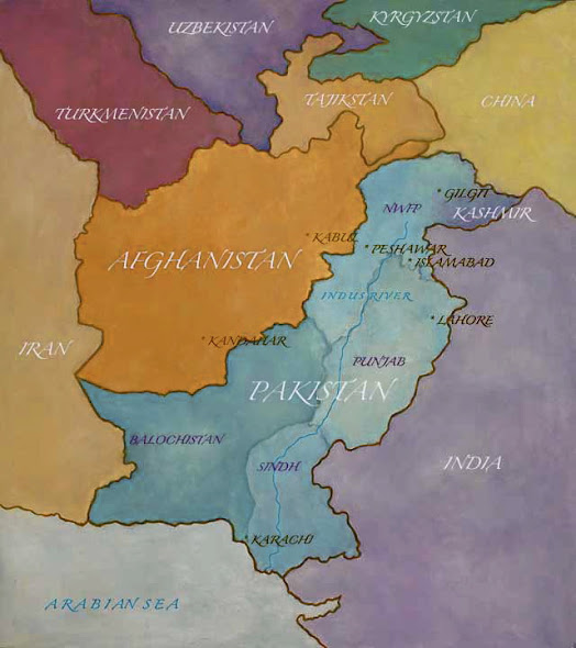 Map of South Central Asia
