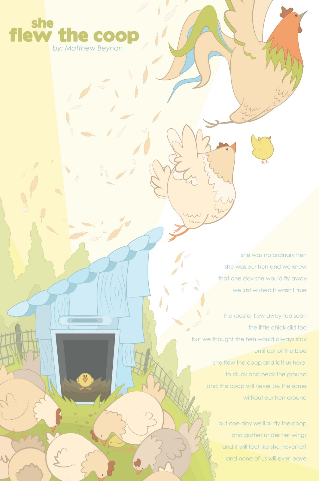 Matt Beynon Illustration and Design She Flew the Coop