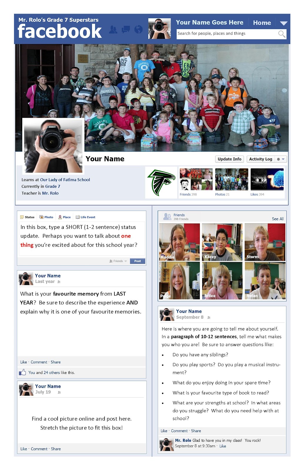 school profile template
