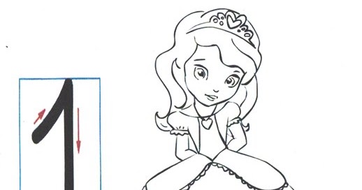 Mali, głośni ludzie. : Wprowadzenie cyfry 1 - kolorowanka z ćwiczeniem