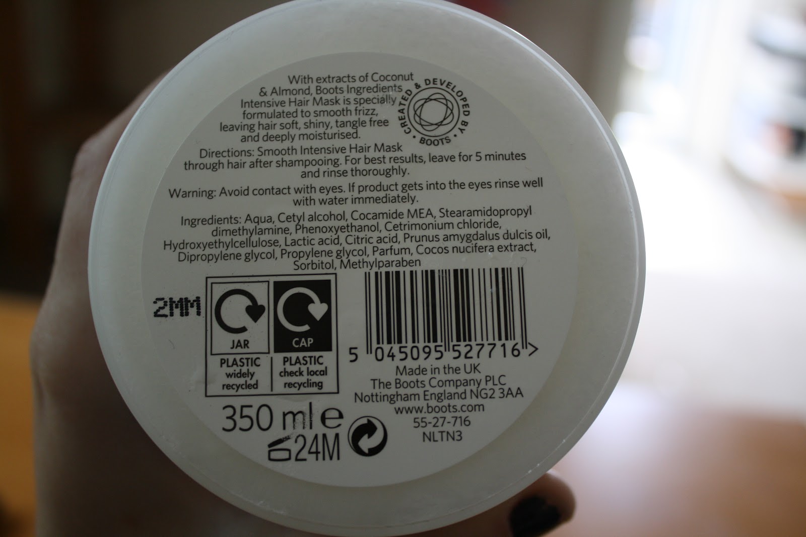 Cheap Thrills! Boots Ingredients Coconut and Almond Intensive Hair Mask