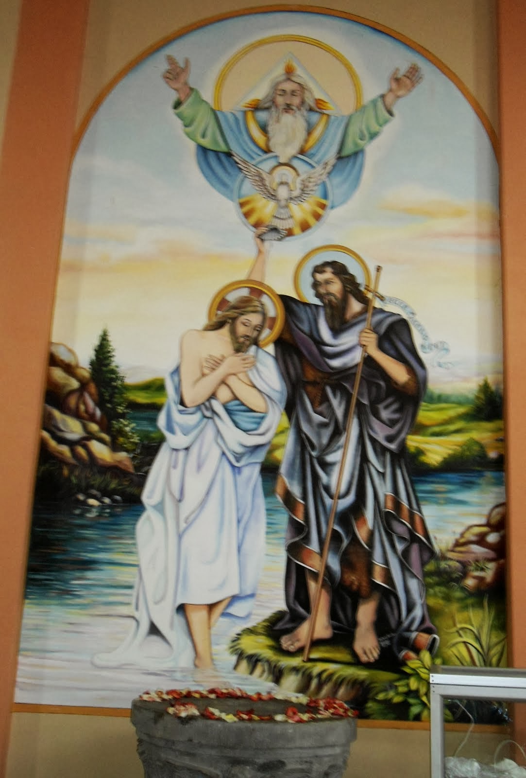 bautismo de jesus-mural