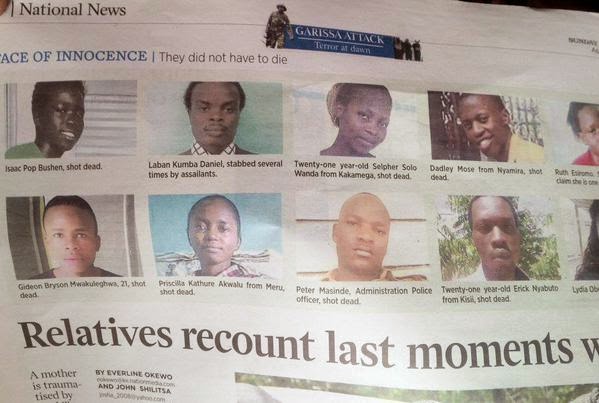 Photos of students killed in Kenyan university massacre 