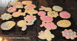 Easter Frosted & Decorated Sugar Cookies - Easy Life Meal & Party Planning