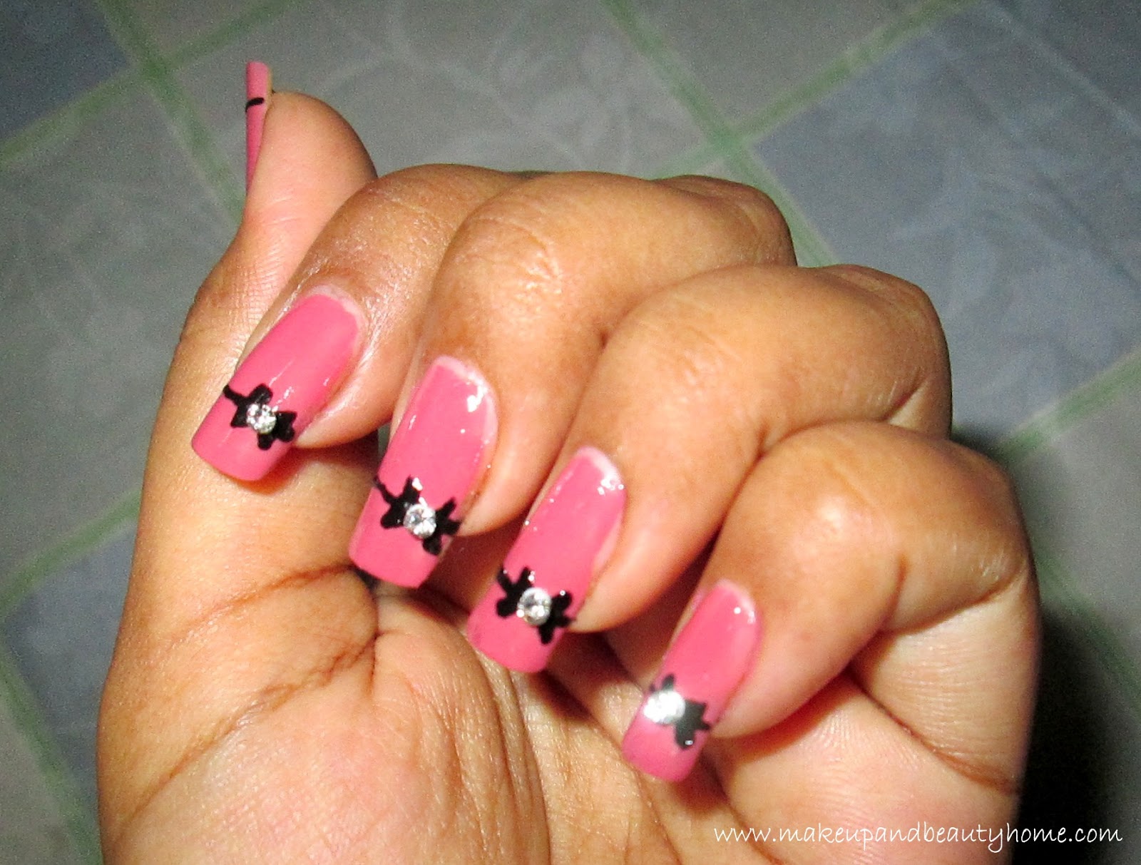 easy bow nail art