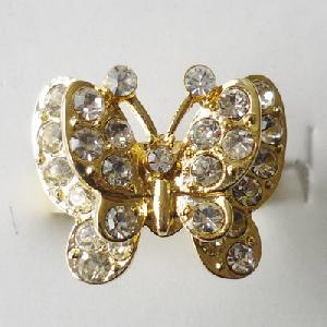 34178 Golden Butterfly Blingbling Finger Ring Hip Pop Jewelry Wholesale New York Style 2011 Direct Factory 1