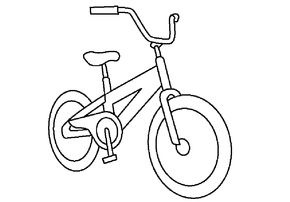 Bicycle For Kid Coloring Page Free wallpaper
