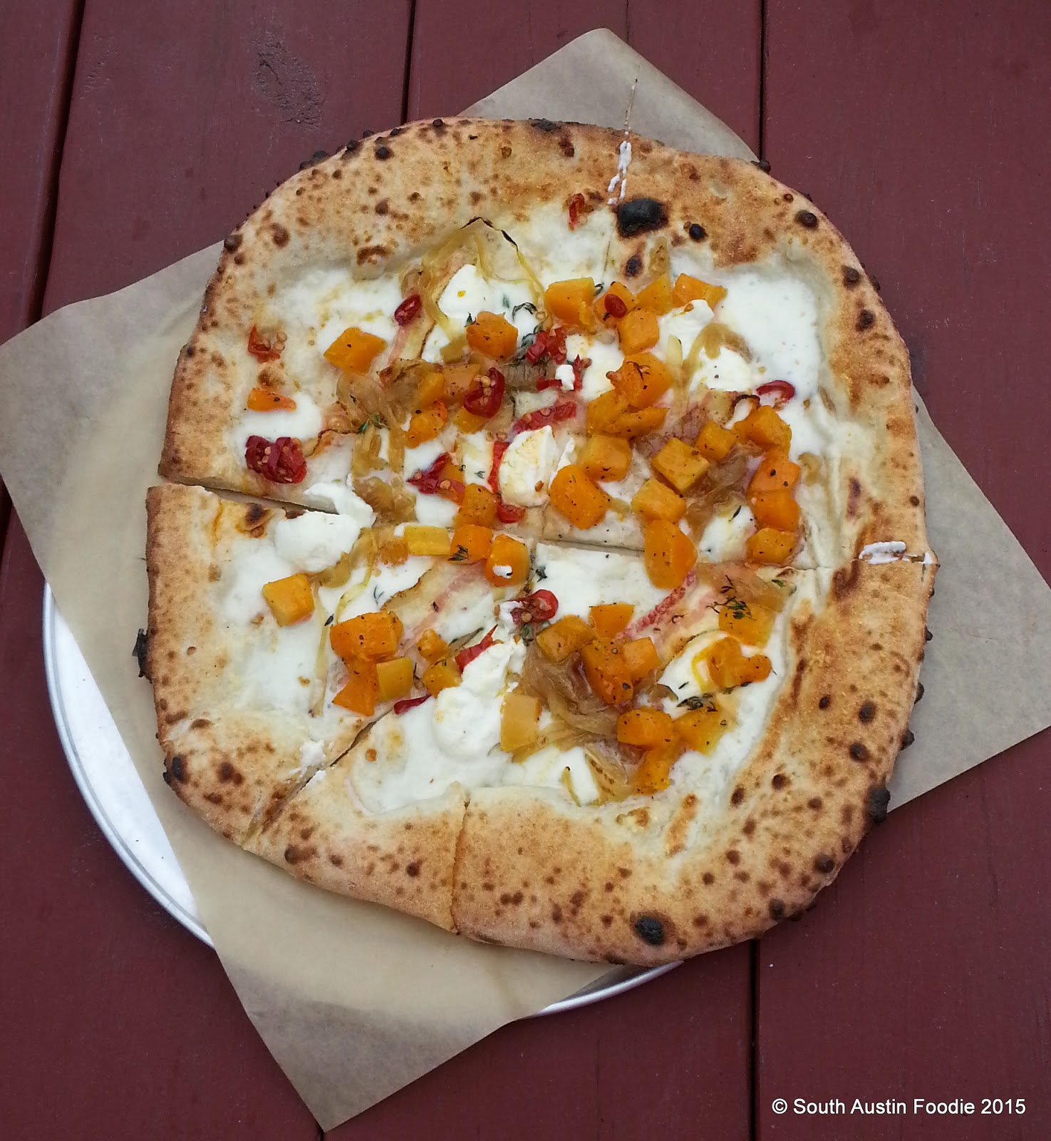 Neapolitan pizza (butternut squash) from 40 North food trailer