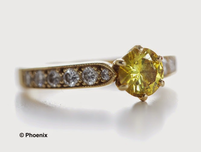 Canary diamond ring
