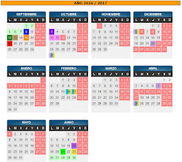 CALENDARIO ESCOLAR 16-17