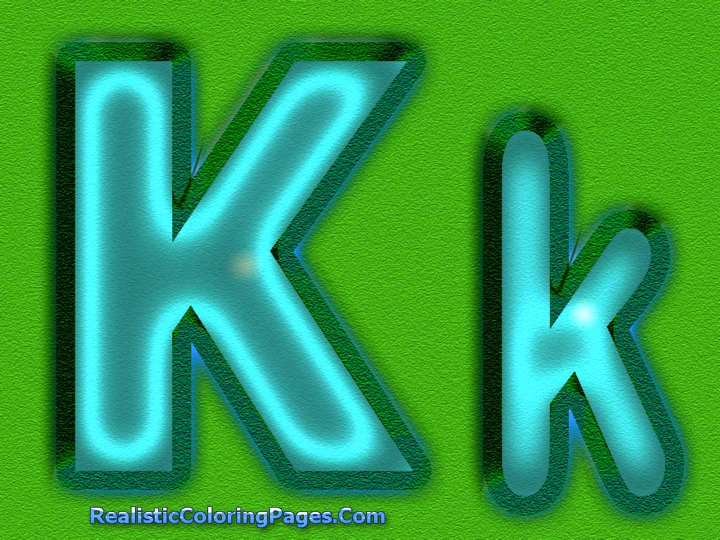 K Letters Alphabet Coloring Pages | Realistic Coloring Pages