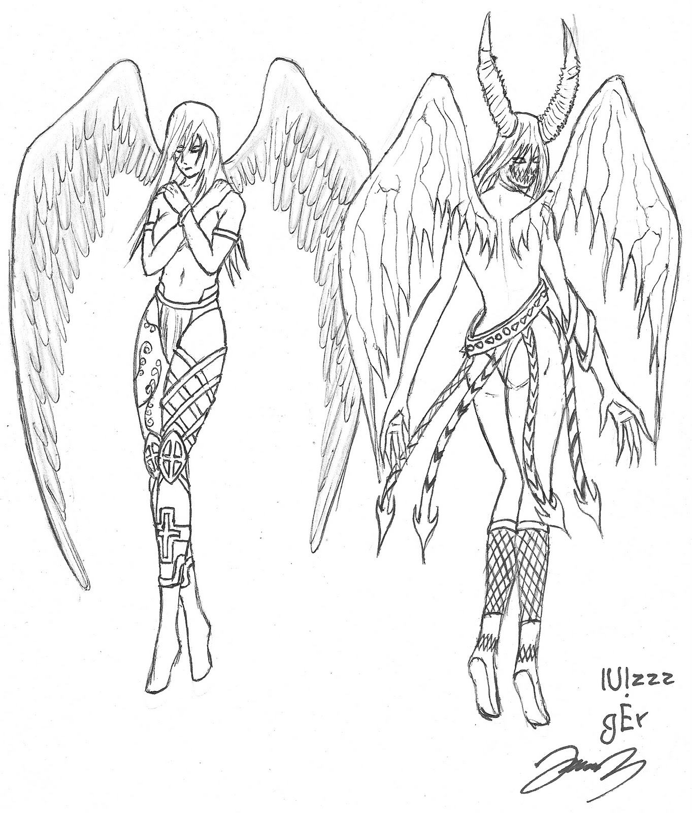 mi dibujo de la copa dibujante ( angeles y demonios) - Taringa!
