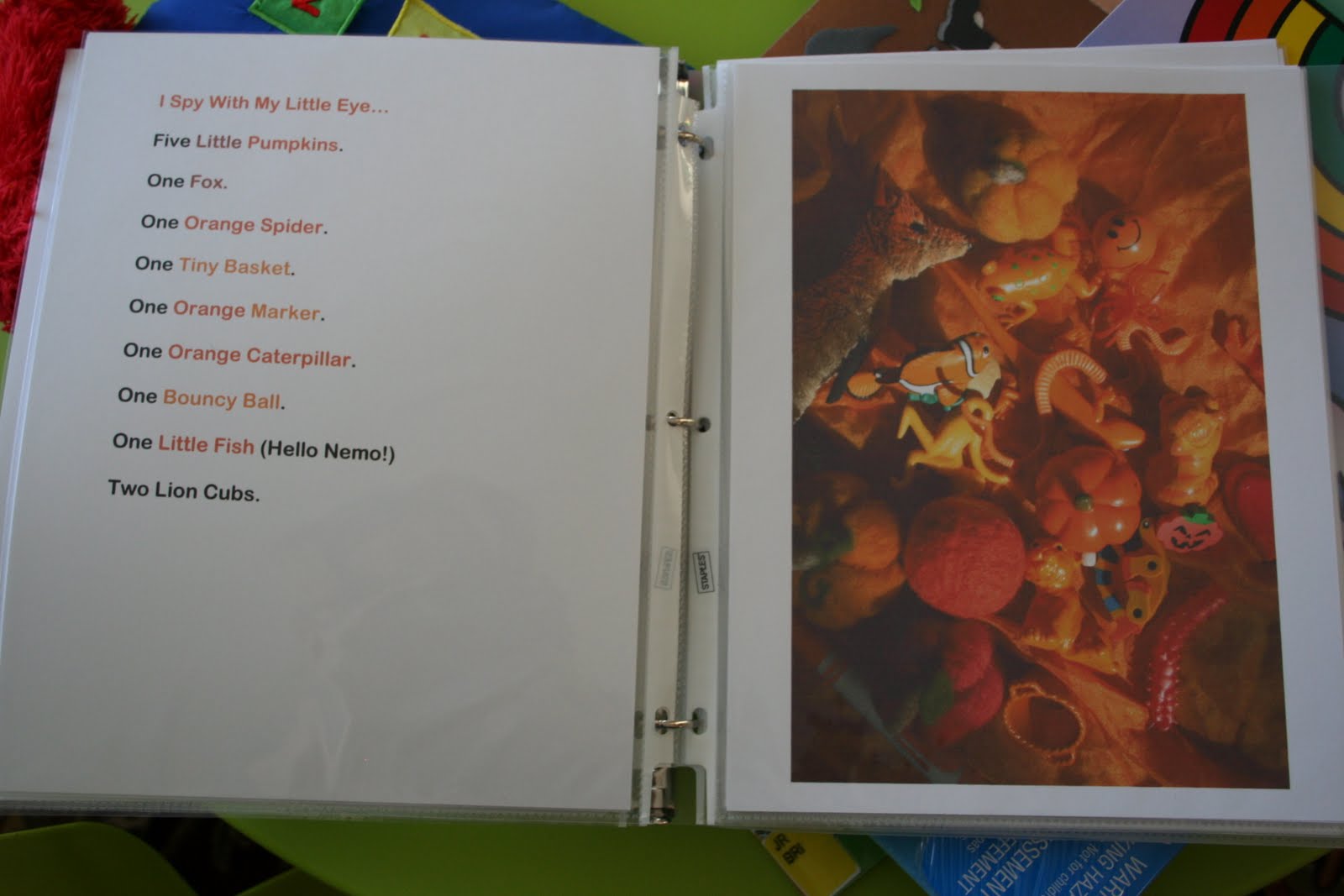 Pink and Green Mama * Homemade Gift Eye Spy Book