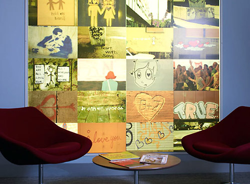 Fresh Reception Office Design with Green Interior Fresh Reception Office Design with Green Interior