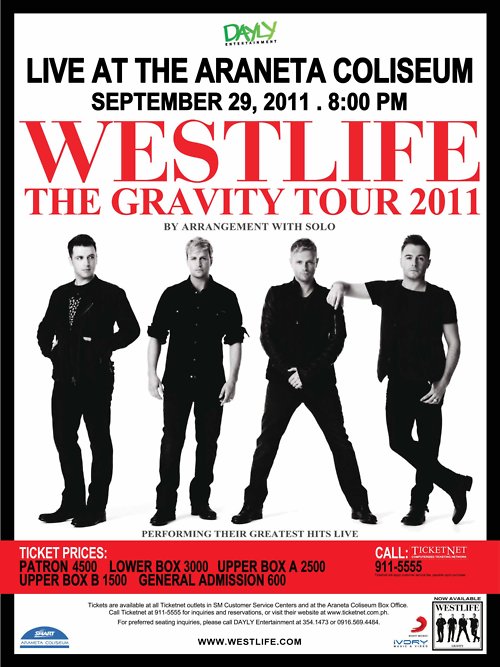 Westlife, SMART Araneta Colesium, Ticket Prices, image, wallpaper, photos