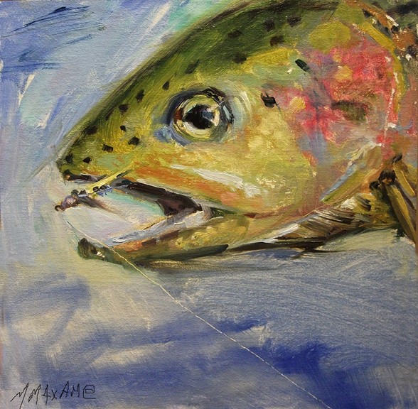 Mary Maxam paintings Painting, High Winds and Trout