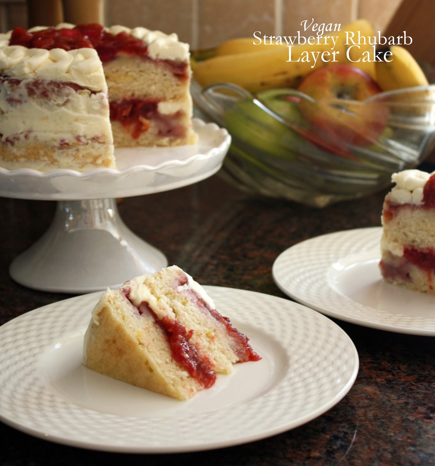 Vegan strawberry rhubarb layer cake How to Philosophize with Cake