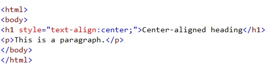 html style text alignment