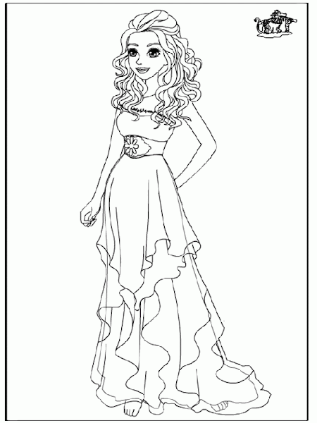 Prom Dresses Coloring Pages