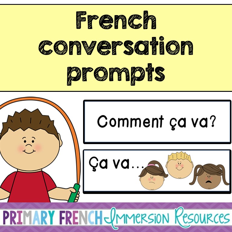 Q + A to start up conversations in FI Primary French Immersion Resources