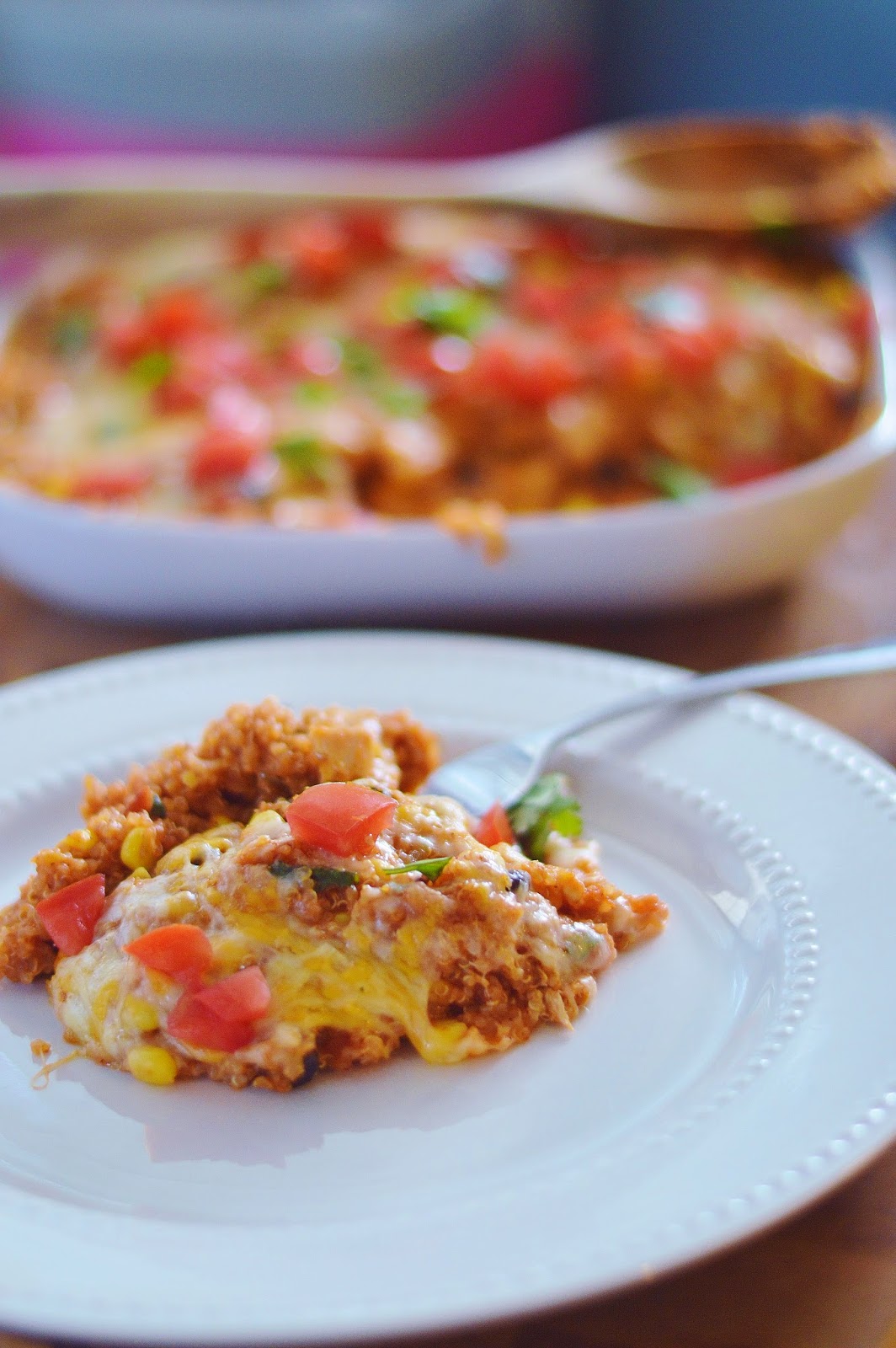 The Art of Comfort Baking Chicken and Quinoa Enchilada Bake