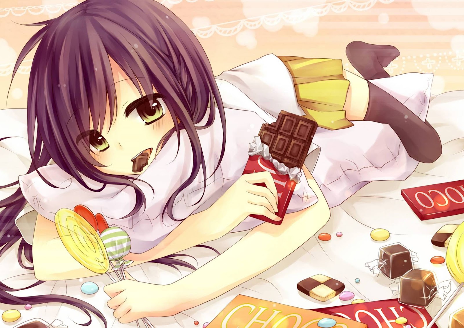 Give me Girls with eating pictures Requested Anime pictures.