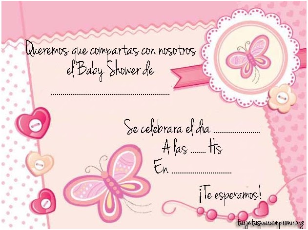 tarjetas de invitación para baby shower de niña, tarjetas de baby shower rosadas, invitaciones de baby shower bonitas para imprimir