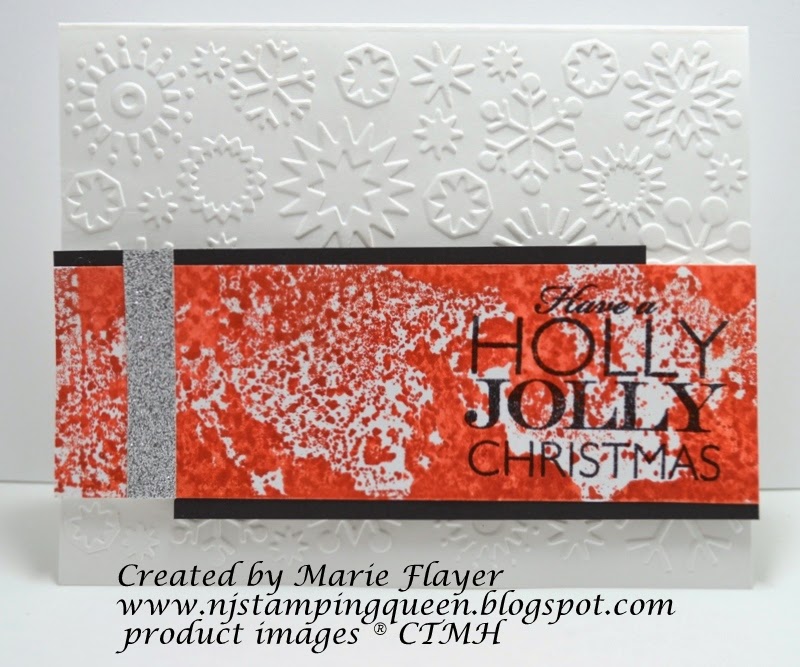 NJ Stamping Queen Acrylic Block Stamping Technique for FMS 113 and 52 Christmas Card Throwdown