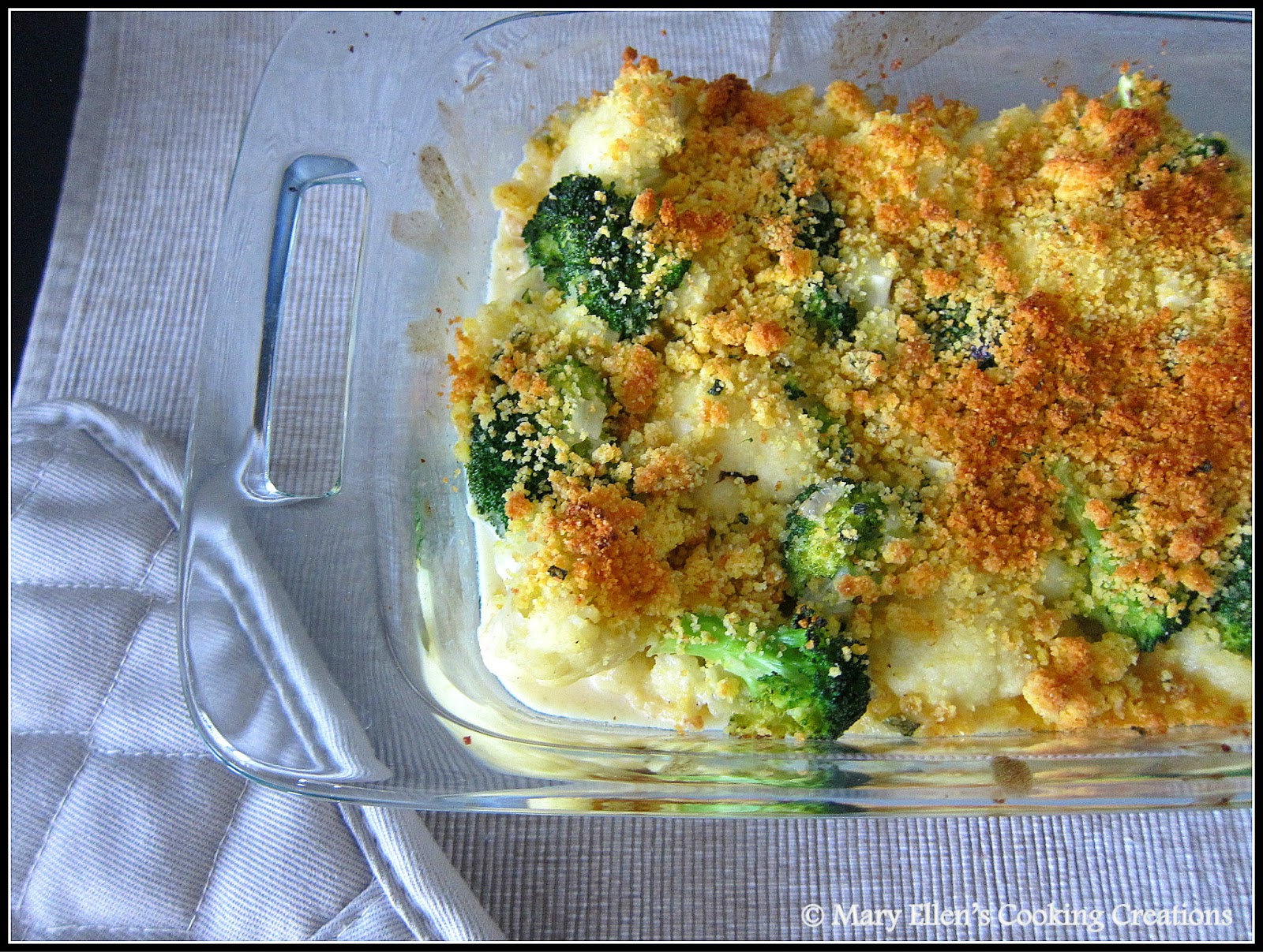 Mary Ellen's Cooking Creations CauliflowerBroccoli Gratin with