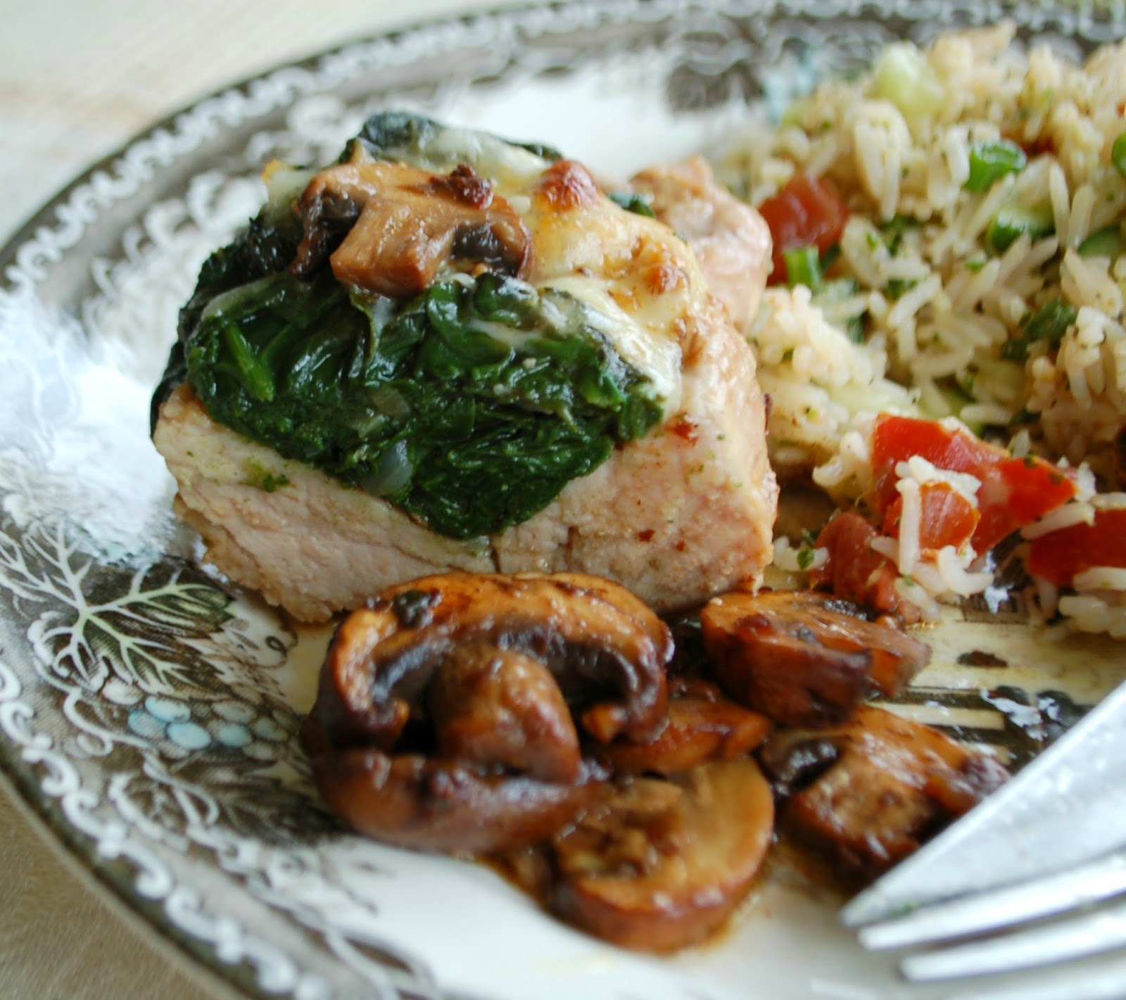 The Spice Garden IHCC A Riff on Jacques Pepin's Stuffed Pork Tenderloin