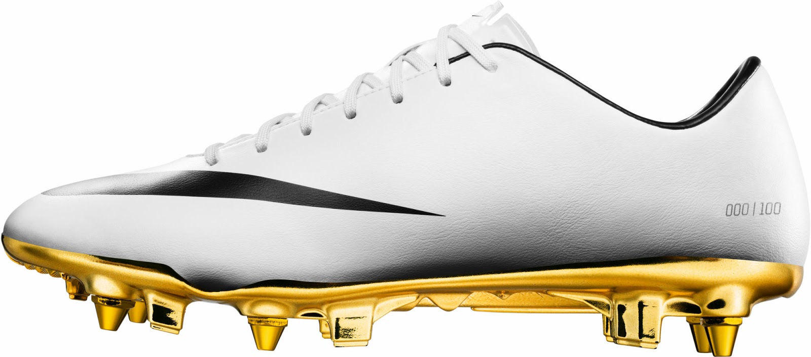 Limited Edition Nike R7 Soccer Cleats White And Gold Cr7 Football