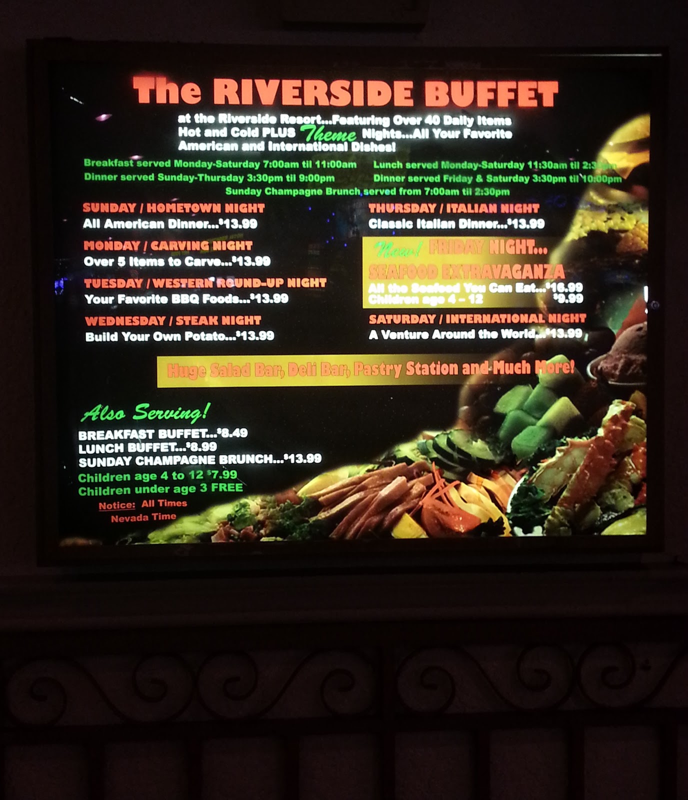 Riverside casino buffet specials